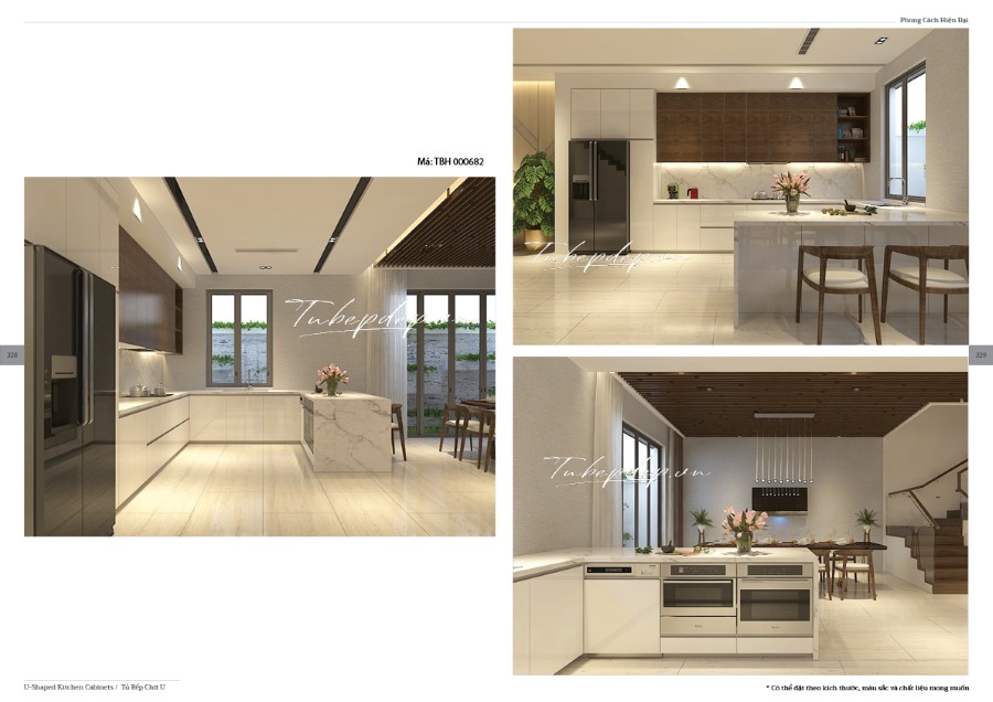 Thiết kế phòng bếp biệt thự hiện đại